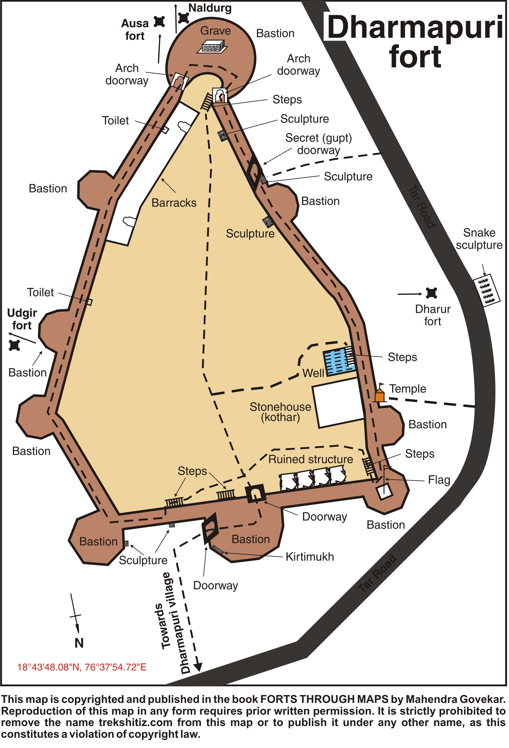 Dharmapuri English Map